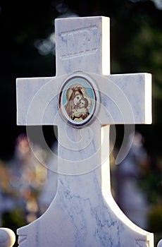 Cross in cemetery