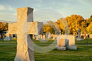 Cross in a cemetery