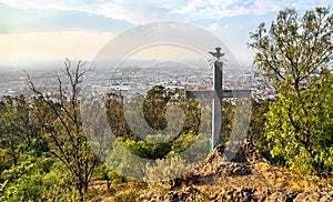 Cross at Cerro de la Estrella National Park in Iztapalapa, Mexico City photo