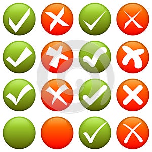 cross and check mark collection