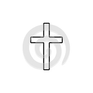 cross of Christian icon. Element of simple icon for websites, web design, mobile app, info graphics. Thin line icon for website de