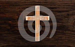 Cross christian wood wooden background old