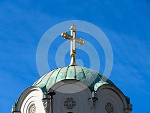 Cross on the church