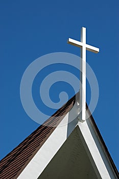 A cross on a church for easter