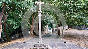 Cross of the Church in Santa Cruz Galicia, Spain