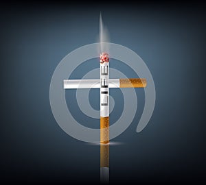 Cross from cigarettes
