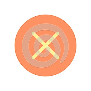 Cross in circle flat color ui icon