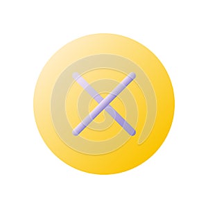 Cross in circle flat gradient two-color ui icon