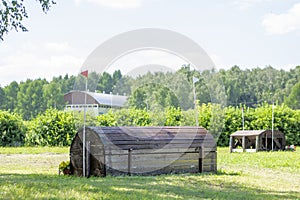 A cross-country a fences obstacles in a cross country event