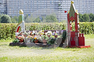 A cross-country a Log fences obstacles in a cross country event