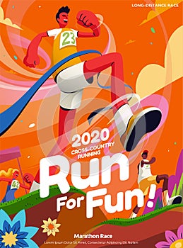 Cross-country running event poster