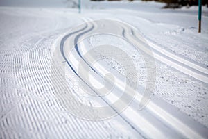 Cross Country Ski Tracks in Engadin