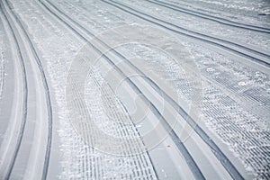 Cross Country Ski Tracks in Engadin photo