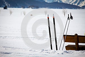 Cross Country Ski Tracks in Engadin