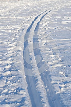 Cross-country ski tracks