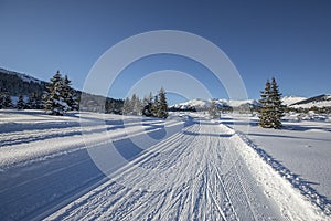 Cross Country Ski Tracks in Tyrol, Austria