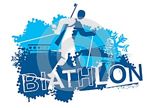 Cross country skiing Biathlon racer.