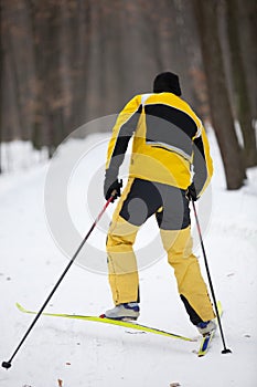 Cross-country skiing man