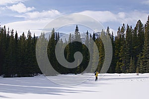 Cross Country Skiing in the mountains