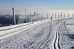 Cross Country Skiing on the Praded Mountain