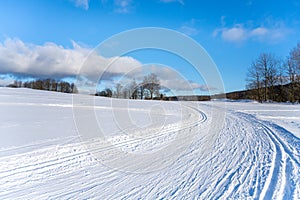 Cross country skiing track