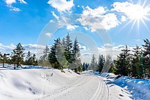 Cross country skiing track
