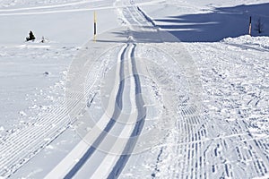 Cross-country skiing trail