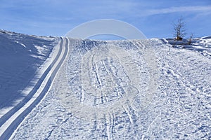 Cross-country skiing trail