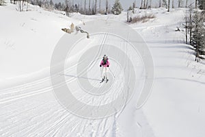 Cross country skiing trail