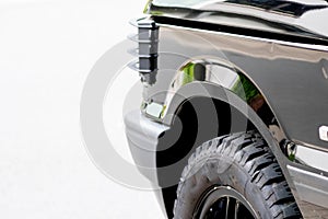 Cross-country vehicle for off road adventures in urban dirt tracks or all-terrain vehicle tire with grip and deep profile military