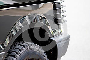 Cross-country vehicle for off road adventures in urban dirt tracks or all-terrain vehicle tire with grip and deep profile military