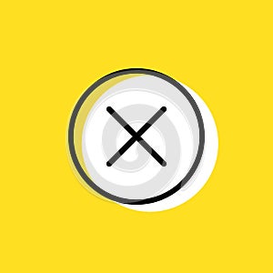 Cross, deletevector simple vector icon illustration