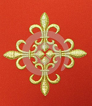 Cross, detail of church vestment