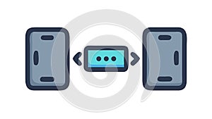 Cross-Device Connectivity, Mobile Sync and Data Sharing, vector design Generative AI