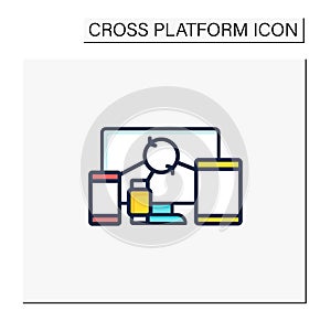 Cross device syncing color icon