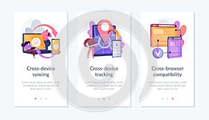 Cross-device using and operation app interface template.