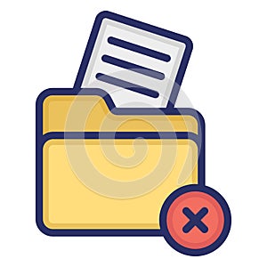 Cross document  Isolated Vector icon which can easily modify or edit