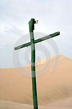 Cross in the dunes