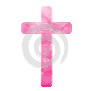 Cross emblem praise the Lord Valentines Day. Valentine day