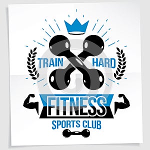 Cross fit vector motivation poster.