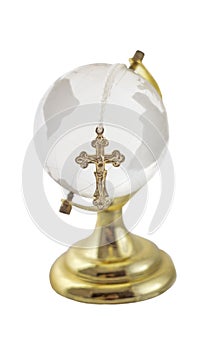 Cross and glass globe