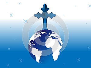 Cross on Globe