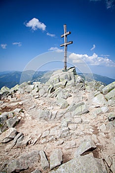 Cross on the hill Dumbier at Slovakia