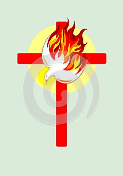 Cross and Holy spirit