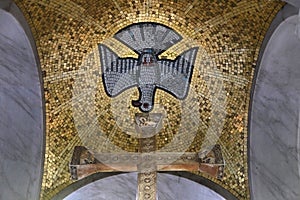 Cross and Holy Spirit, main altar in Saint Blaise church in Zagreb