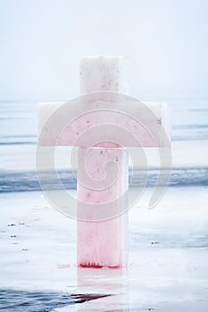 Cross from ice Epiphany