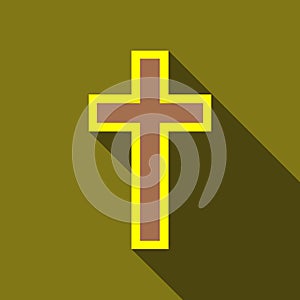 Cross icon, flat style