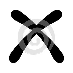 Cross icon flat vector design, cancel symbol