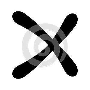 Cross icon flat vector design, cancel symbol