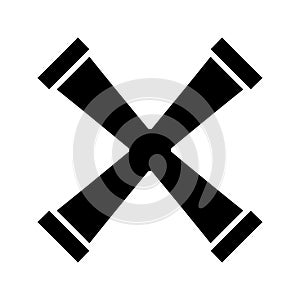 Cross icon flat vector design, cancel symbol